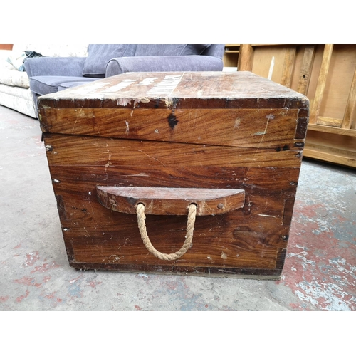 316 - An early 20th century camphor wood chest - approx. 53cm high x 91cm wide x 63cm deep