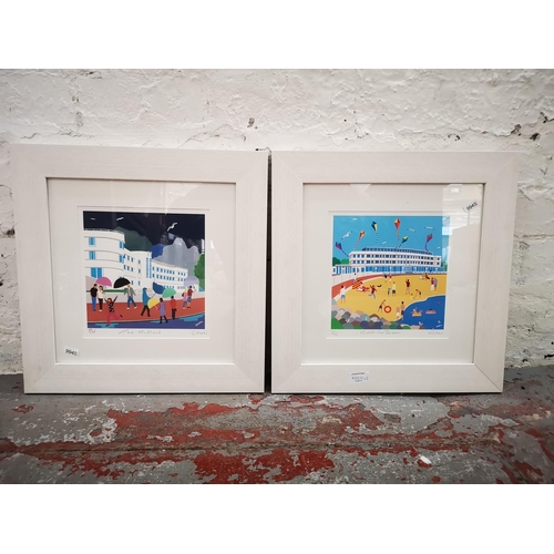 416 - Two framed Chas Jacobs pencil signed limited edition of 195 prints, one Catch the Breeze and one The... 