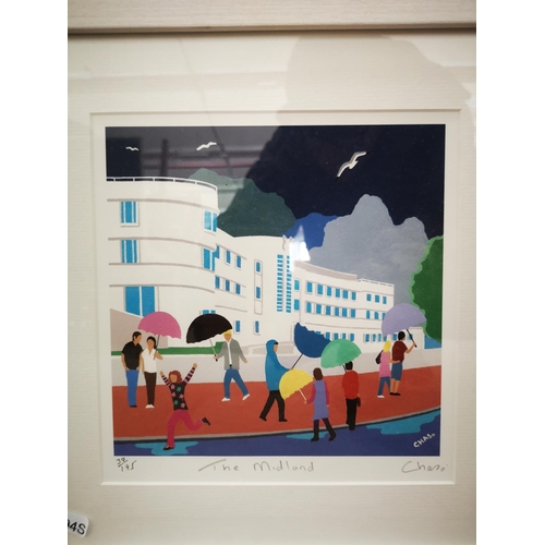 416 - Two framed Chas Jacobs pencil signed limited edition of 195 prints, one Catch the Breeze and one The... 