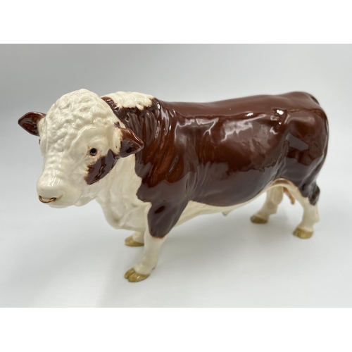 11 - A Beswick polled Hereford bull figurine, model no. 2549A