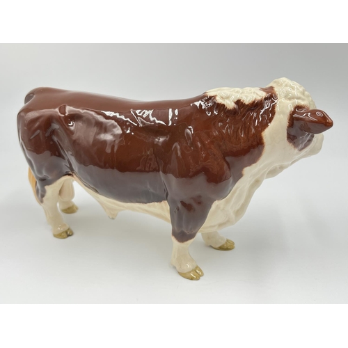 11 - A Beswick polled Hereford bull figurine, model no. 2549A