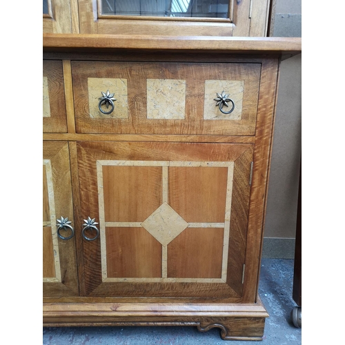 342 - A Baker Bedford mango wood flagstone inlaid dresser - approx. 201cm high x 115cm wide x 50cm deep