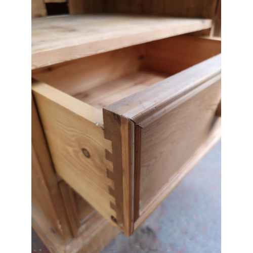 343 - A modern solid pine stereo cabinet