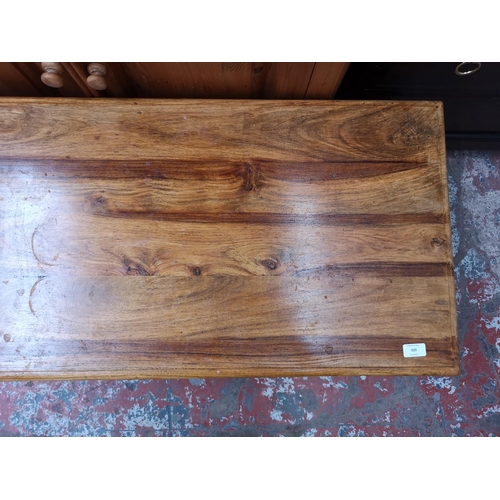 359 - An Indian sheesham wood rectangular coffee table