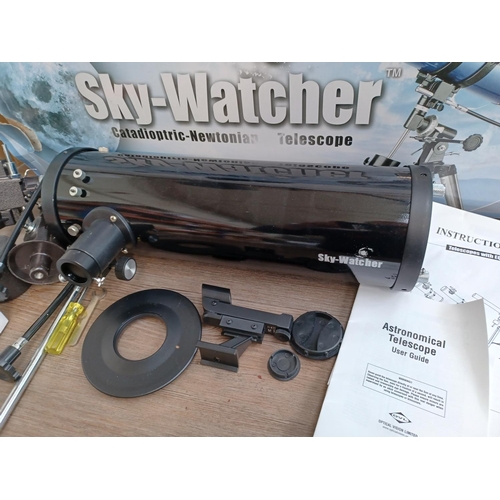 449 - A boxed Sky-Watcher SK1141EQ1 Catadioptric-Newtonian telescope with accessories and instruction manu... 