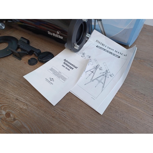 449 - A boxed Sky-Watcher SK1141EQ1 Catadioptric-Newtonian telescope with accessories and instruction manu... 