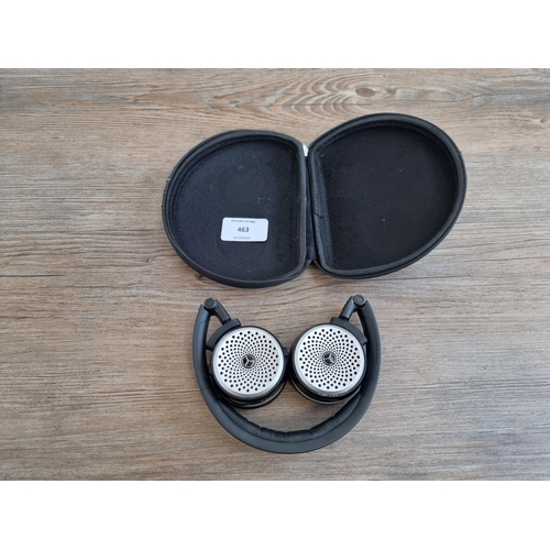 463 - A cased pair of AKG Mercedes Benz folding bluetooth headphones