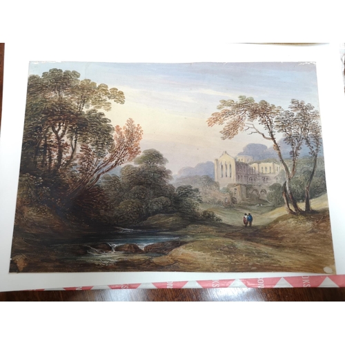 400A - Two unframed Yorkshire watercolours by Francis Nicholson (1753-1844), one of the Rievaulx Abbey - ap... 