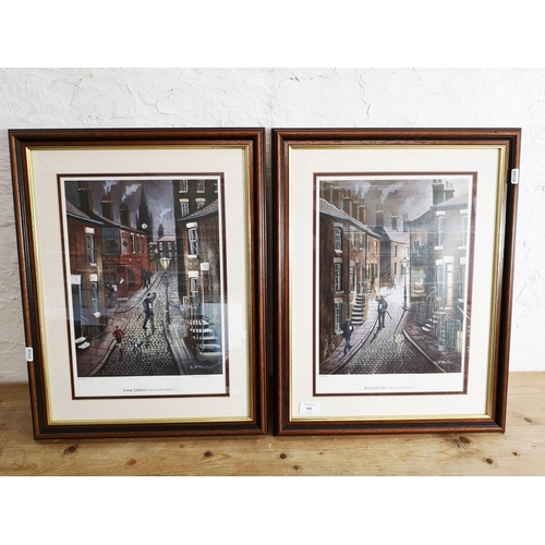 415 - Two framed Bernard McMullen pencil signed limited edition prints, one Knocker Up 24/850 and one Lamp... 