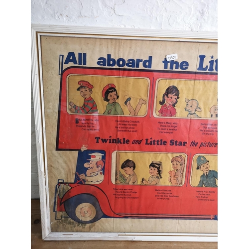 421 - A 1960s framed All Aboard the Little Star Bus poster -approx. 75cm wide x 54cm