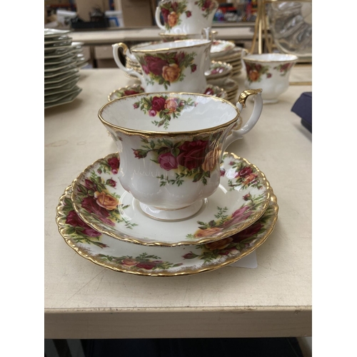 40A - A collection of Royal Albert Old Country Roses china to include five teacups, six saucers etc.
