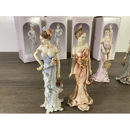 44 - Four boxed Leonardo Collection Floral Elegance and Fantasy figurines