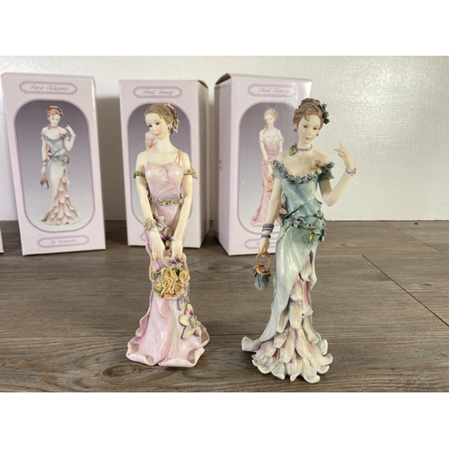 44 - Four boxed Leonardo Collection Floral Elegance and Fantasy figurines