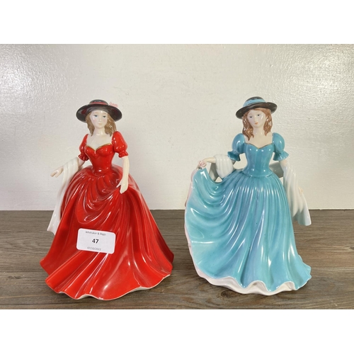 47 - Six Leonardo Collection ceramic lady figurines