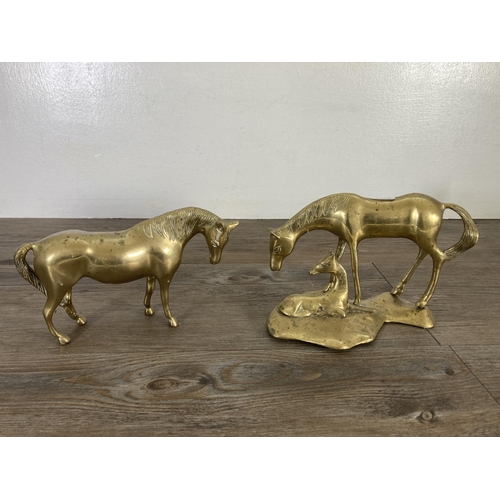 61 - Six brass animal figurines