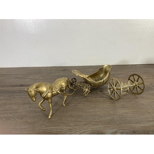 61 - Six brass animal figurines