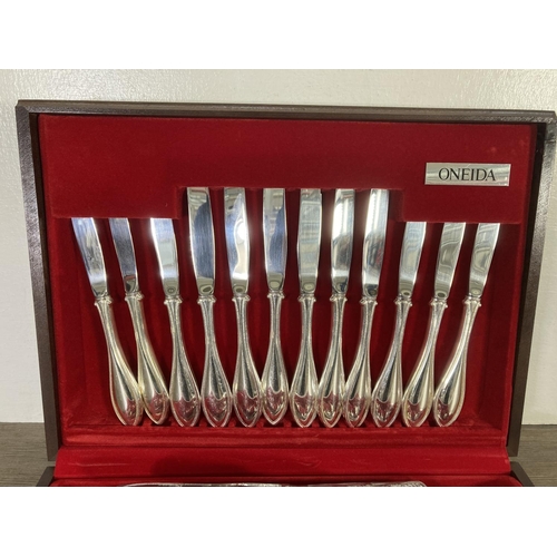 66 - An Oneida canteen of stainless steel cutlery