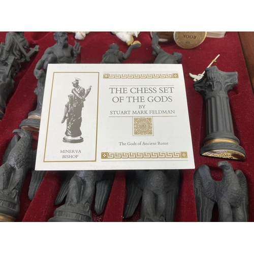 78 - A Franklin Mint The Chess Set of The Gods by Stuart Mark Feldman