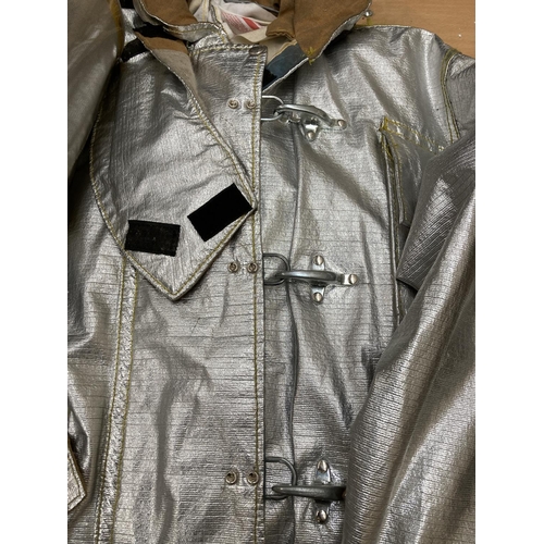 94 - A Morning Pride MFG Co. aluminized PBI/kevlar aramid fabric proximity suit comprising jacket, trouse... 
