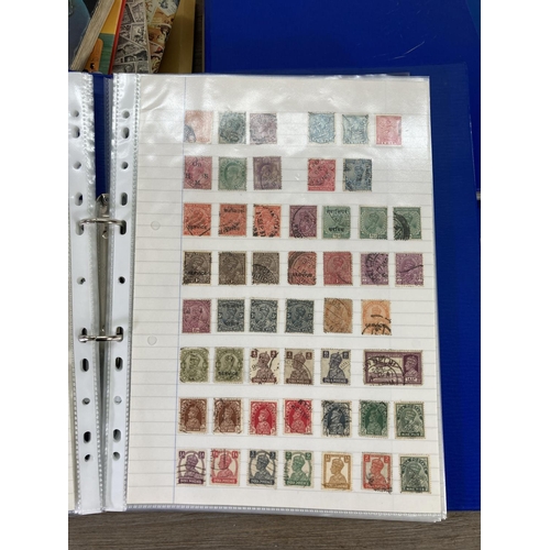 142 - A large collection of antique and vintage stamps to include France, Netherlands, Finland, Denmark et... 