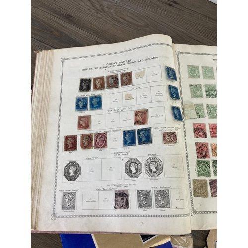 147 - A collection of 19th and 20th century stamps to include Penny Black, Two Pence Blues etc.