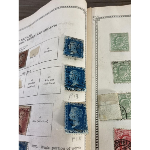 147 - A collection of 19th and 20th century stamps to include Penny Black, Two Pence Blues etc.