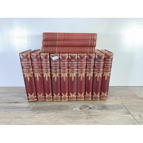 157 - Thirteen hardback books, ten volumes of The Children's Encyclopaedia and three volumes of The Modern... 