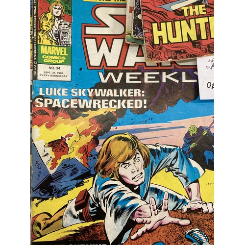 158 - A collection of 1970s Star Wars Weekly comics, issues ranging from no. 31 - 76