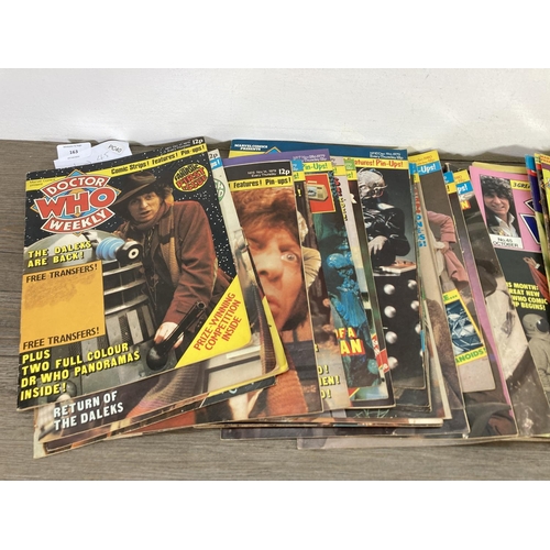 163 - A collection of vintage Doctor Who magazines, issues ranging from no. 1 - 45