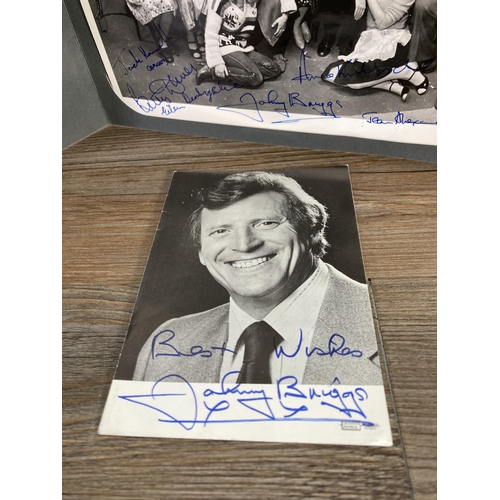 171 - Two signed Coronation Street black and white photographs