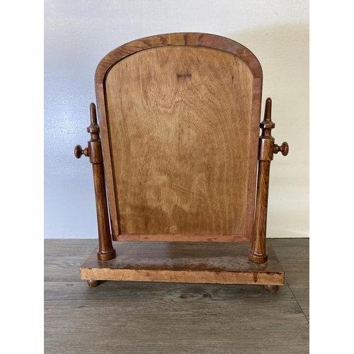 219 - A Victorian mahogany dressing table mirror - approx. 50cm high x 40cm wide x 18cm deep