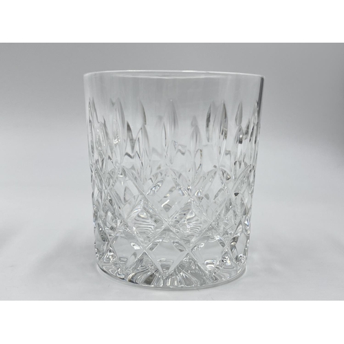 19 - Six glass whisky tumblers to include three Stuart Crystal