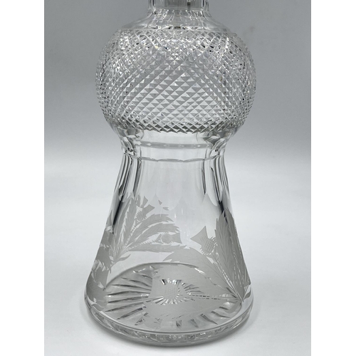 20 - An Edinburgh Crystal Thistle Pattern decanter - approx. 30.5cm high