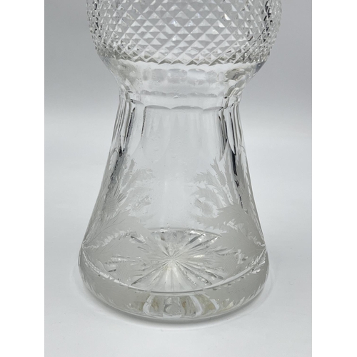 22 - An Edinburgh Crystal Thistle pattern decanter - approx. 30cm high