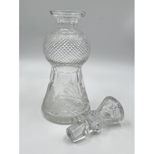 22 - An Edinburgh Crystal Thistle pattern decanter - approx. 30cm high