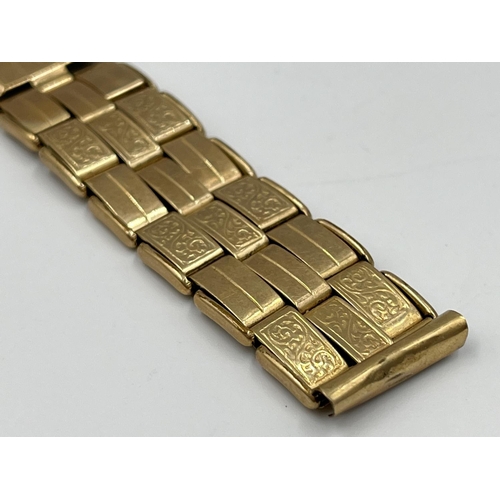 1218 - A H.G & S Corinthian 9ct metal core watch strap