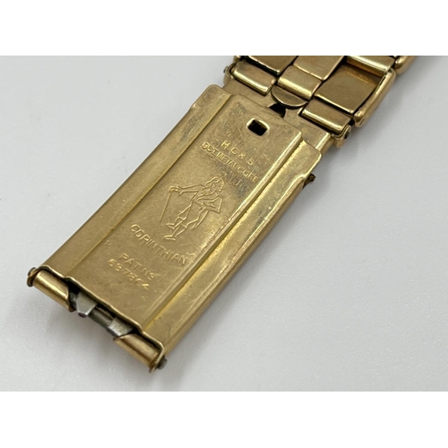 1218 - A H.G & S Corinthian 9ct metal core watch strap