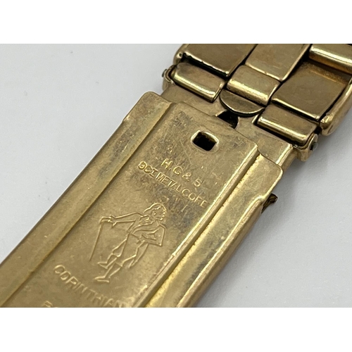 1218 - A H.G & S Corinthian 9ct metal core watch strap