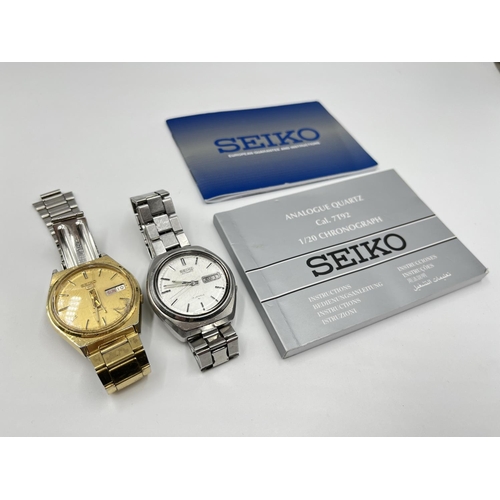 1223 - Two Seiko automatic men's wristwatches