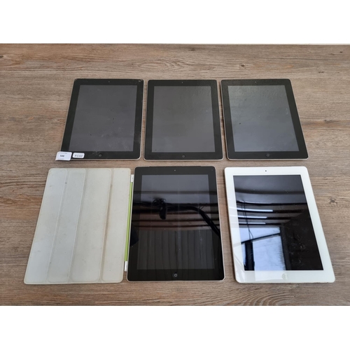 588 - Five Apple iPad A1396 tablets