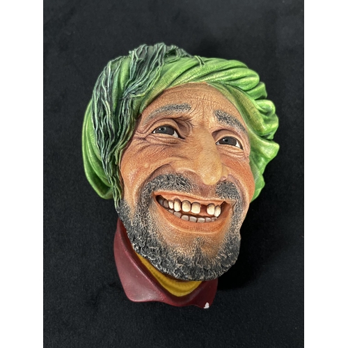 156 - Seven Bossons hand painted chalkware head wall masks to include chef, Abdhul etc.