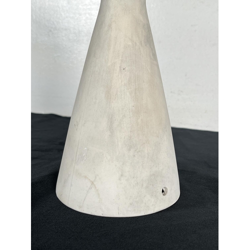 201 - A Bossons No. 11 unpainted pottery 23.5cm table lamp with certificate of authenticity