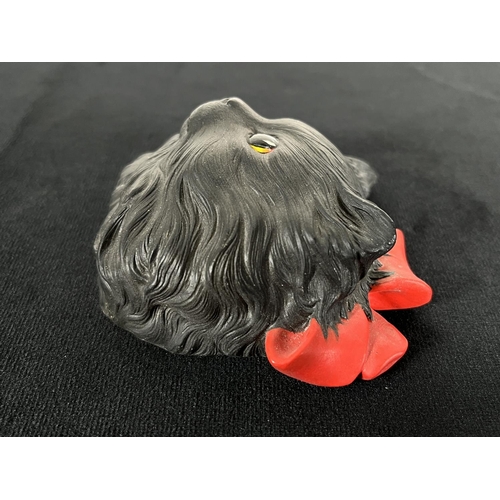 207 - Two Bossons Persian miniature chalkware cat head figurines comprising White and Black