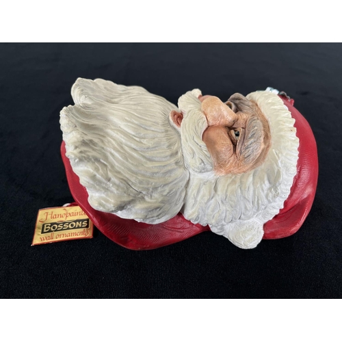 208 - Two Bossons Santa Claus chalkware head wall masks