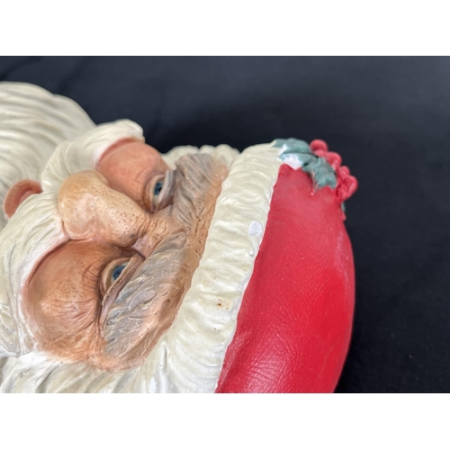 208 - Two Bossons Santa Claus chalkware head wall masks