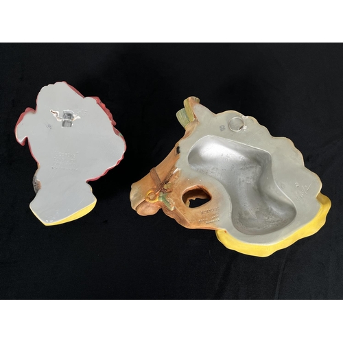 211 - Five Bossons chalkware head wall masks and ornaments comprising Lords of The Desert, Abdhul, Morocca... 