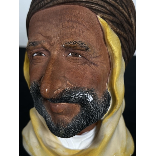 211 - Five Bossons chalkware head wall masks and ornaments comprising Lords of The Desert, Abdhul, Morocca... 