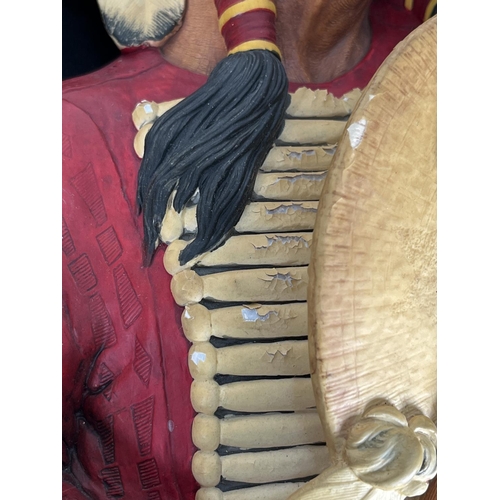 211 - Five Bossons chalkware head wall masks and ornaments comprising Lords of The Desert, Abdhul, Morocca... 