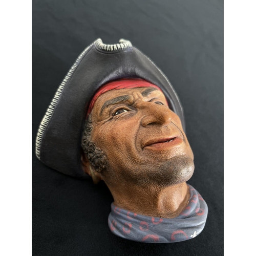 219 - A Bossons Captain Kid Privateer sample signed to rear W.R. Bossons chalkware head wall mask