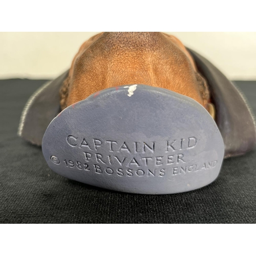 219 - A Bossons Captain Kid Privateer sample signed to rear W.R. Bossons chalkware head wall mask